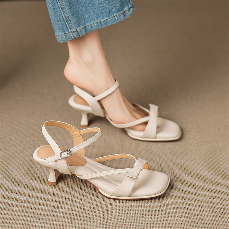 New Summer Sandals Split Leath - Sewing New ulasan dan harga