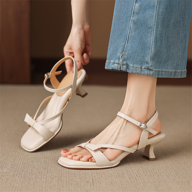 New Summer Sandals Split Leath - Sewing New ulasan dan harga