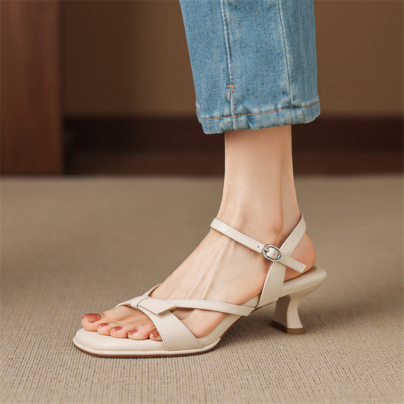 New Summer Sandals Split Leath - Sewing New ulasan dan harga