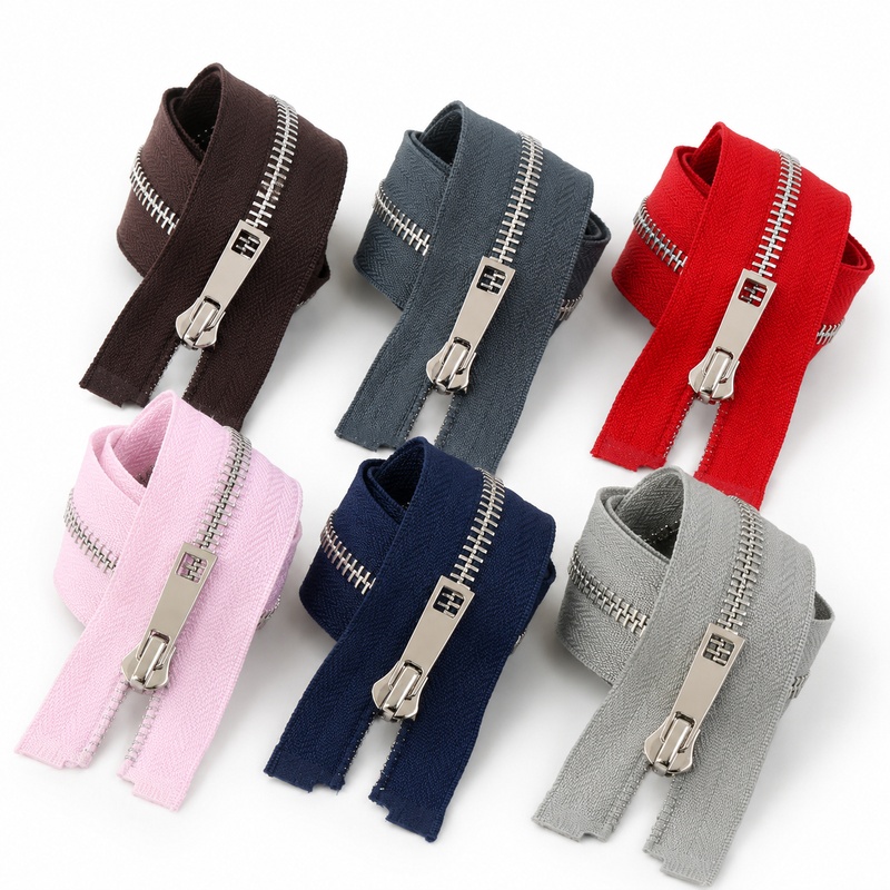 5/10Pcs 40-80Cm 5# Metal Zippe - Sewing Front Zipper ulasan dan harga
