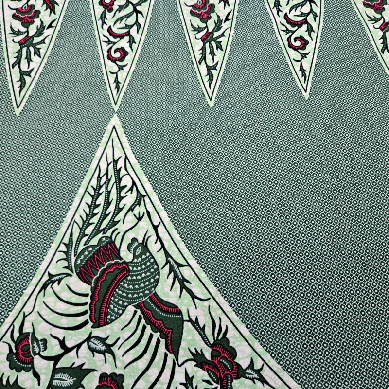 6Yards Long Printed Gray Green - Sewing Batik ulasan dan harga