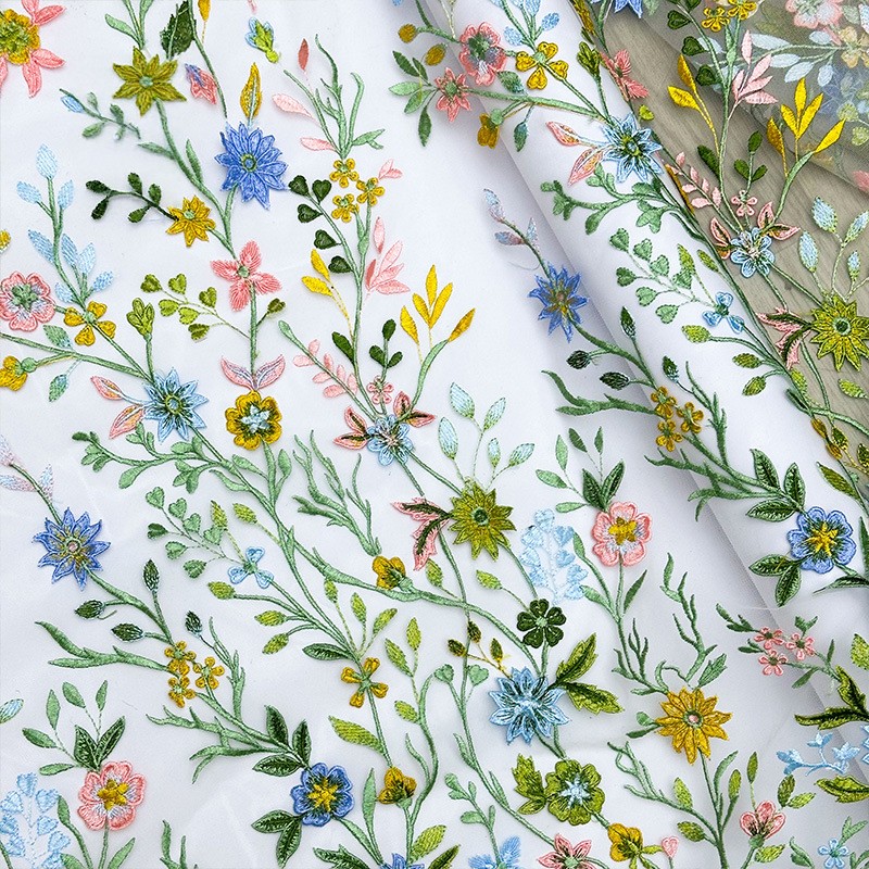 90x130cm Floral Vine Embroider - Textile And Sewing Materials ulasan dan harga
