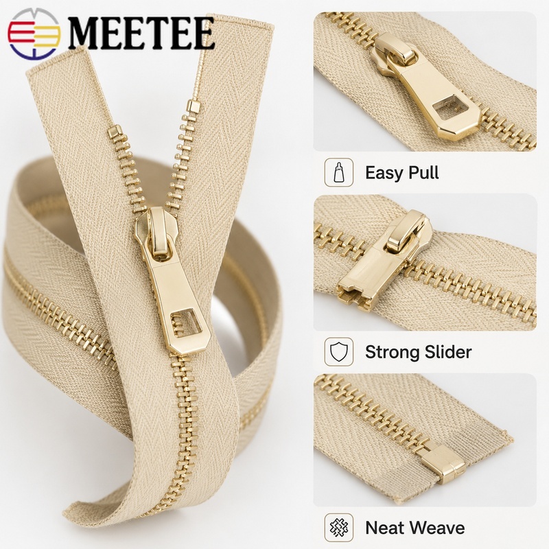 1/2/5Pcs 5# 35-85cm Metal Open - Sewing Front Zipper ulasan dan harga