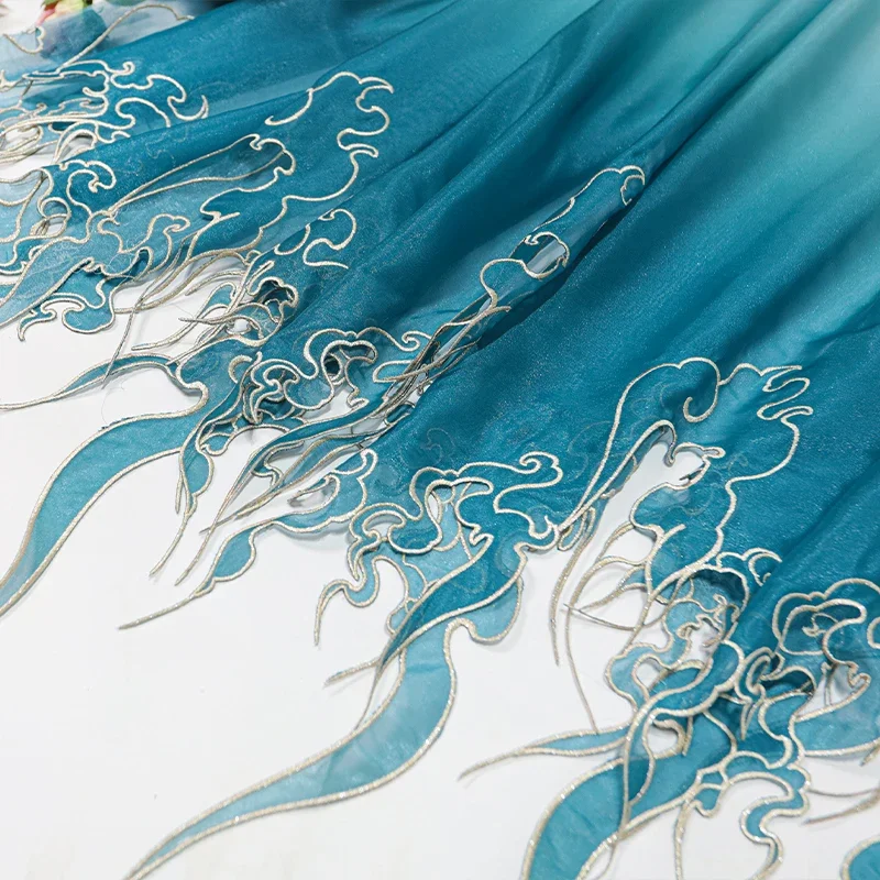 Chinese Style Embroidery Lotus - Sewing Cloth ulasan dan harga