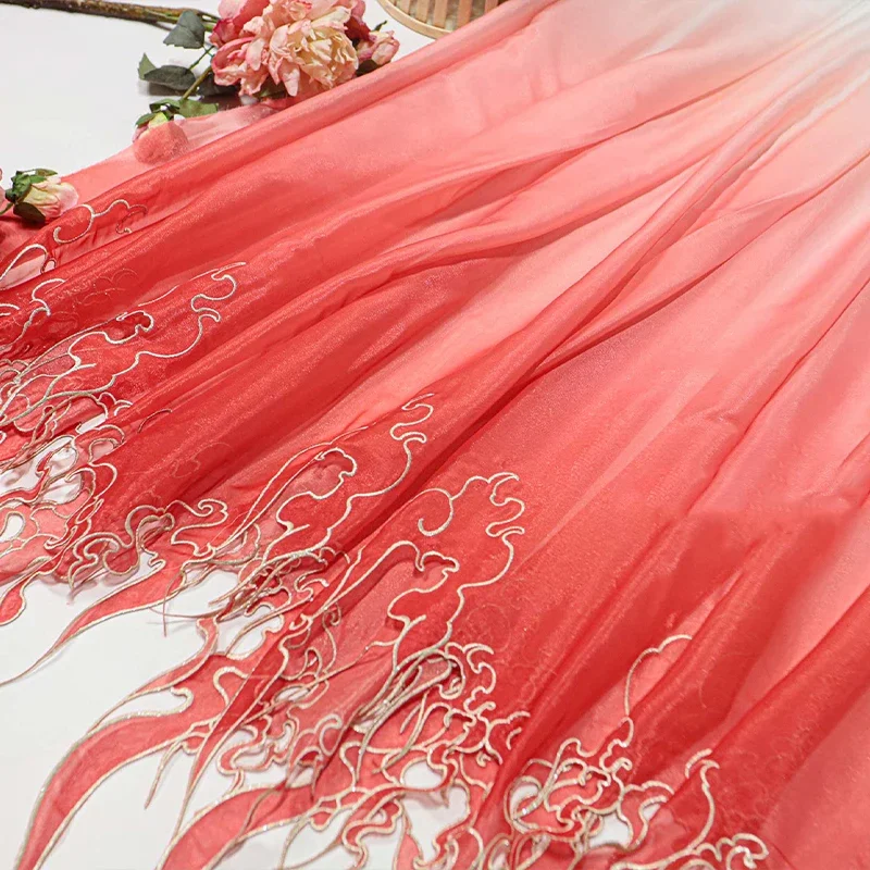 Chinese Style Embroidery Lotus - Sewing Cloth ulasan dan harga
