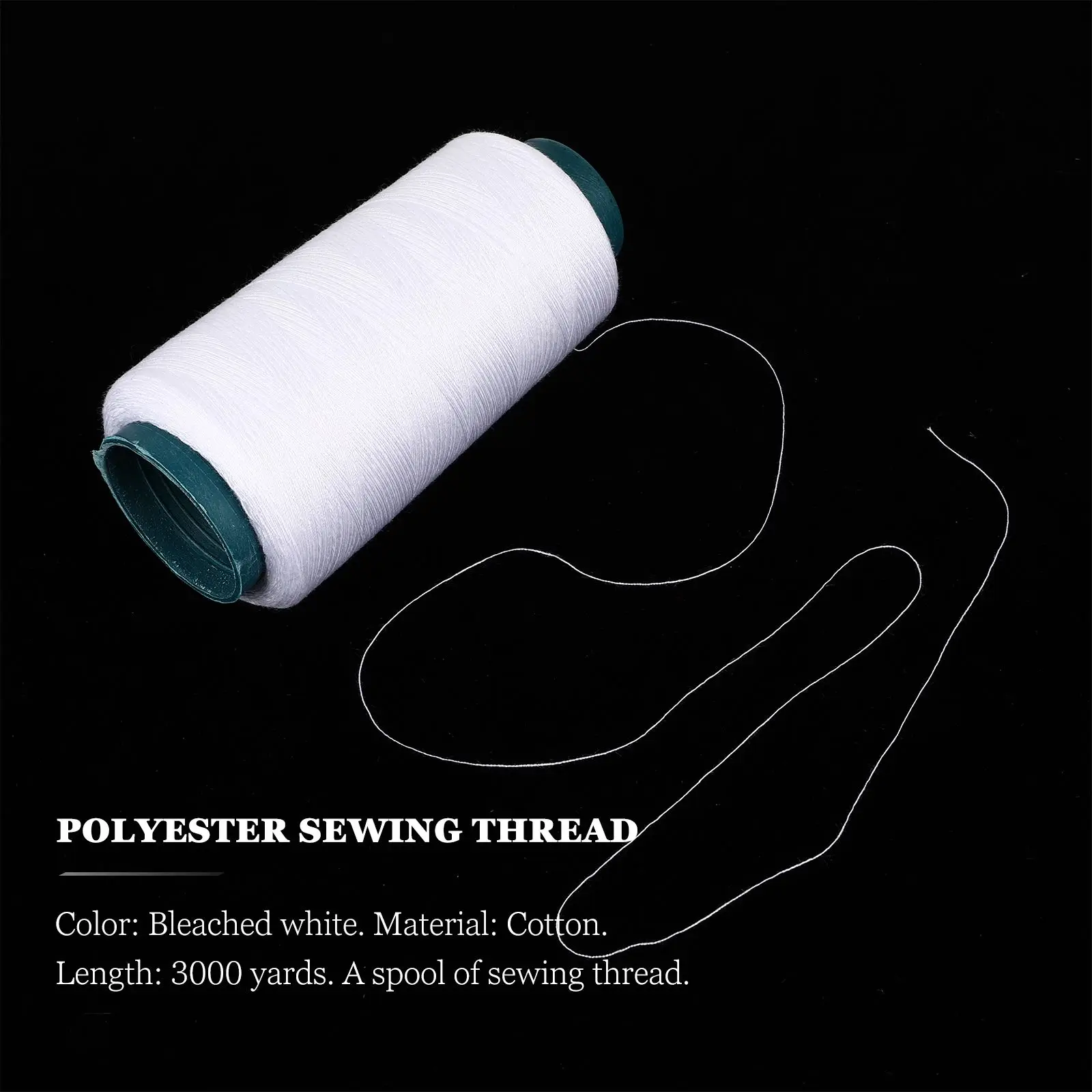 3000 Yards,2pcs,Bleached White - Sewing Machine In Textile ulasan dan harga