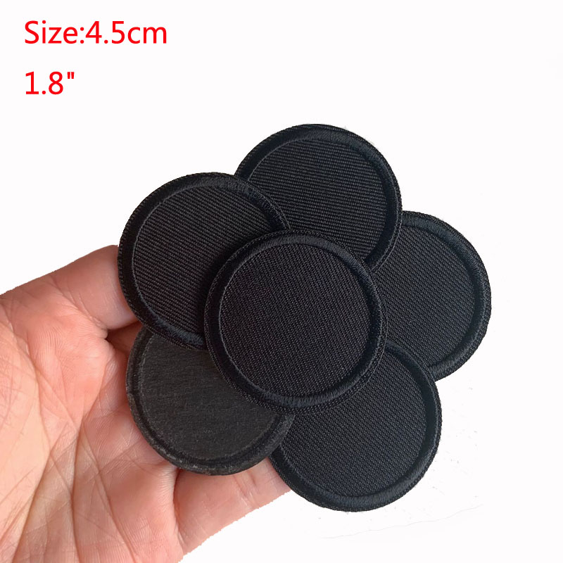 5Pcs Black Round Patches For C - Velcro Sew On ulasan dan harga