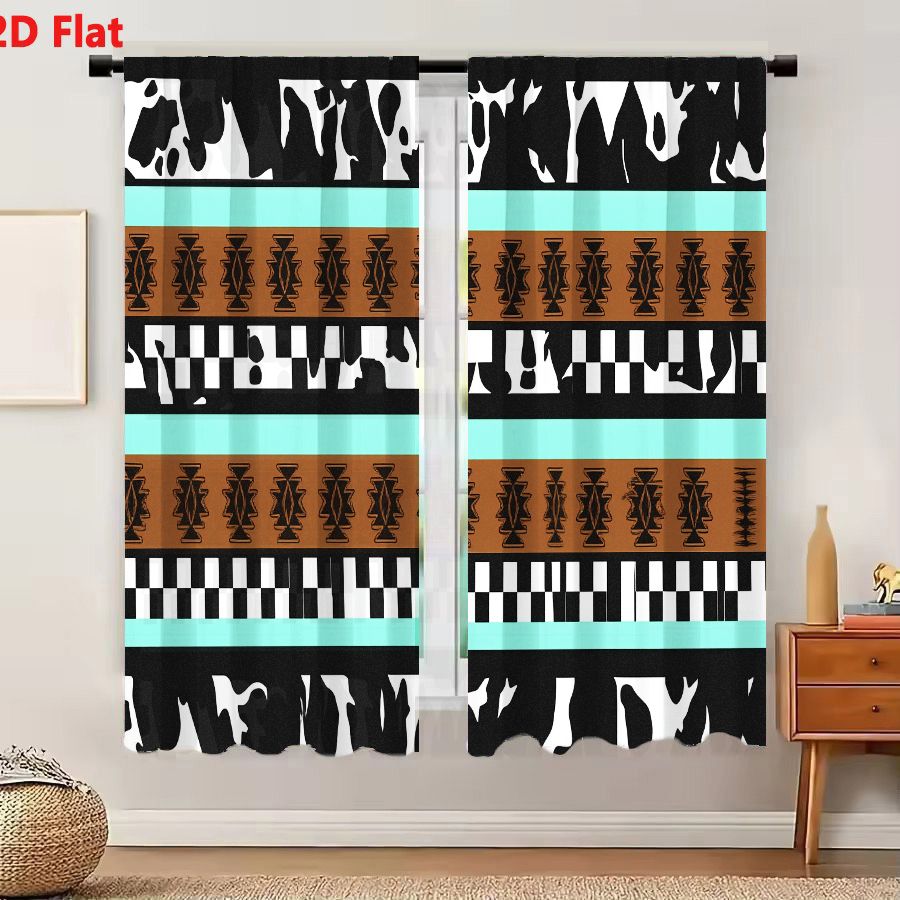 2Pcs Curtains 2D Flat Geometri - Century Textile & Sewing Supply ulasan dan harga
