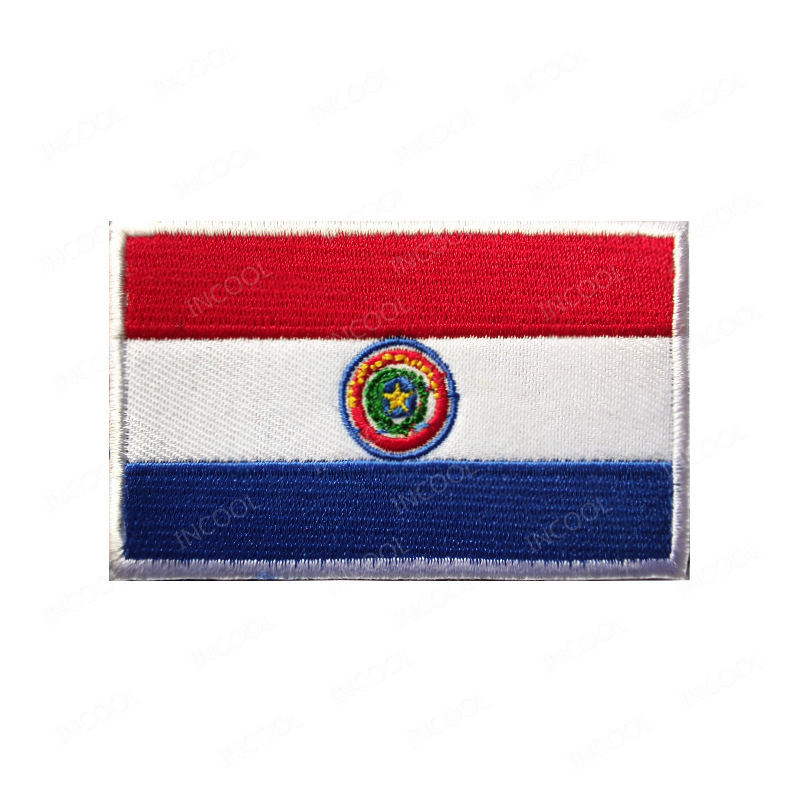 Paraguay Flag Embroidered Patc - Velcro Sew On ulasan dan harga