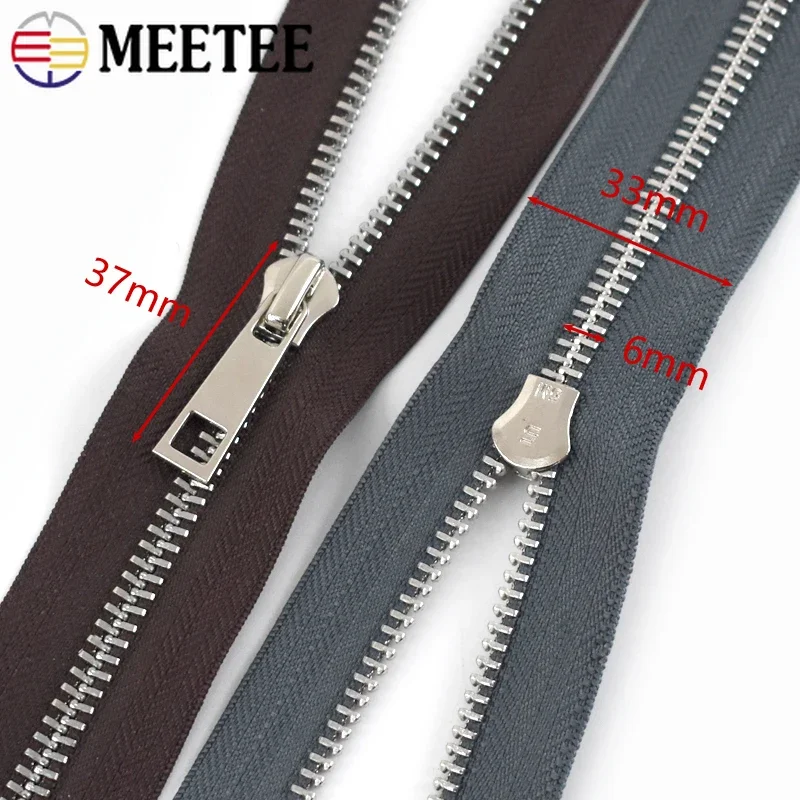 5/10Pcs 40-80cm 5# Metal Open  - Sewing Front Zipper ulasan dan harga