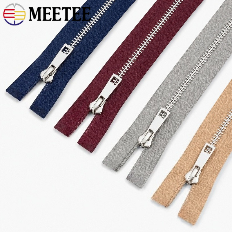 5/10Pcs 40-80cm 5# Metal Open  - Sewing Front Zipper ulasan dan harga