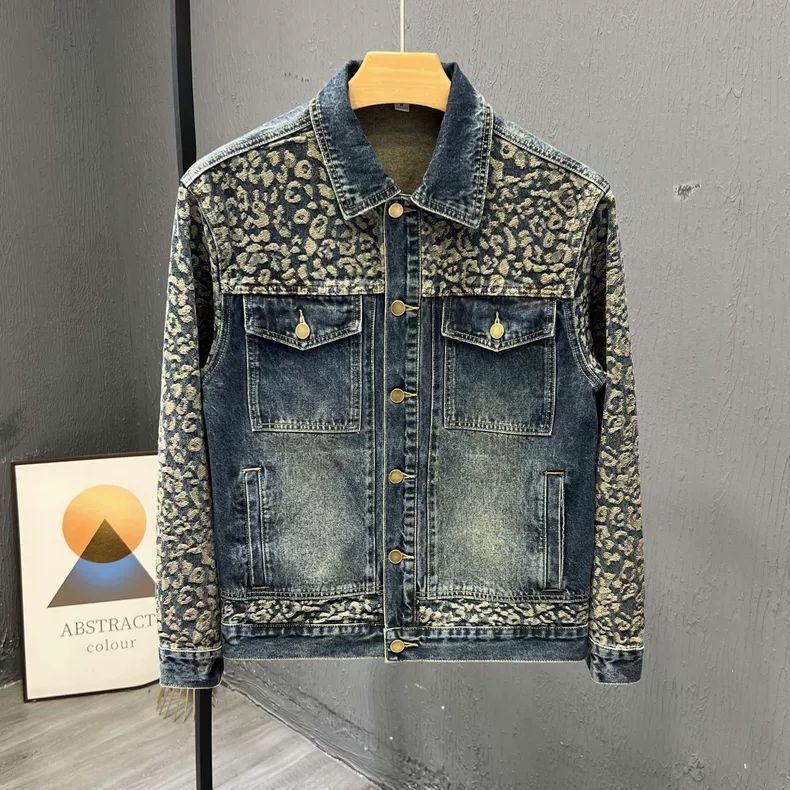 New Men's Trendy Cool Denim Ja - Sewing Jackets ulasan dan harga