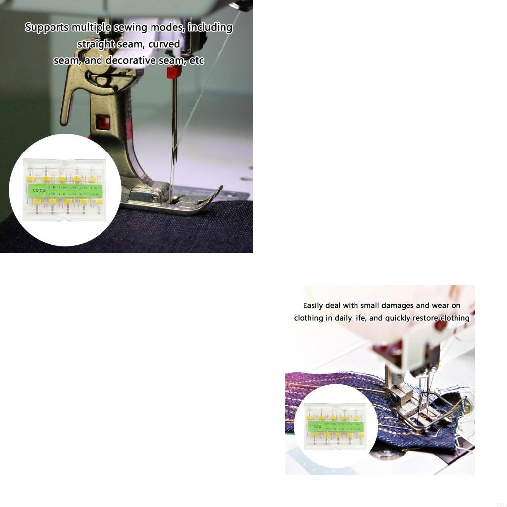 R66A 10Pcs Sewing Machine Need - Twin Needle Stretch ulasan dan harga