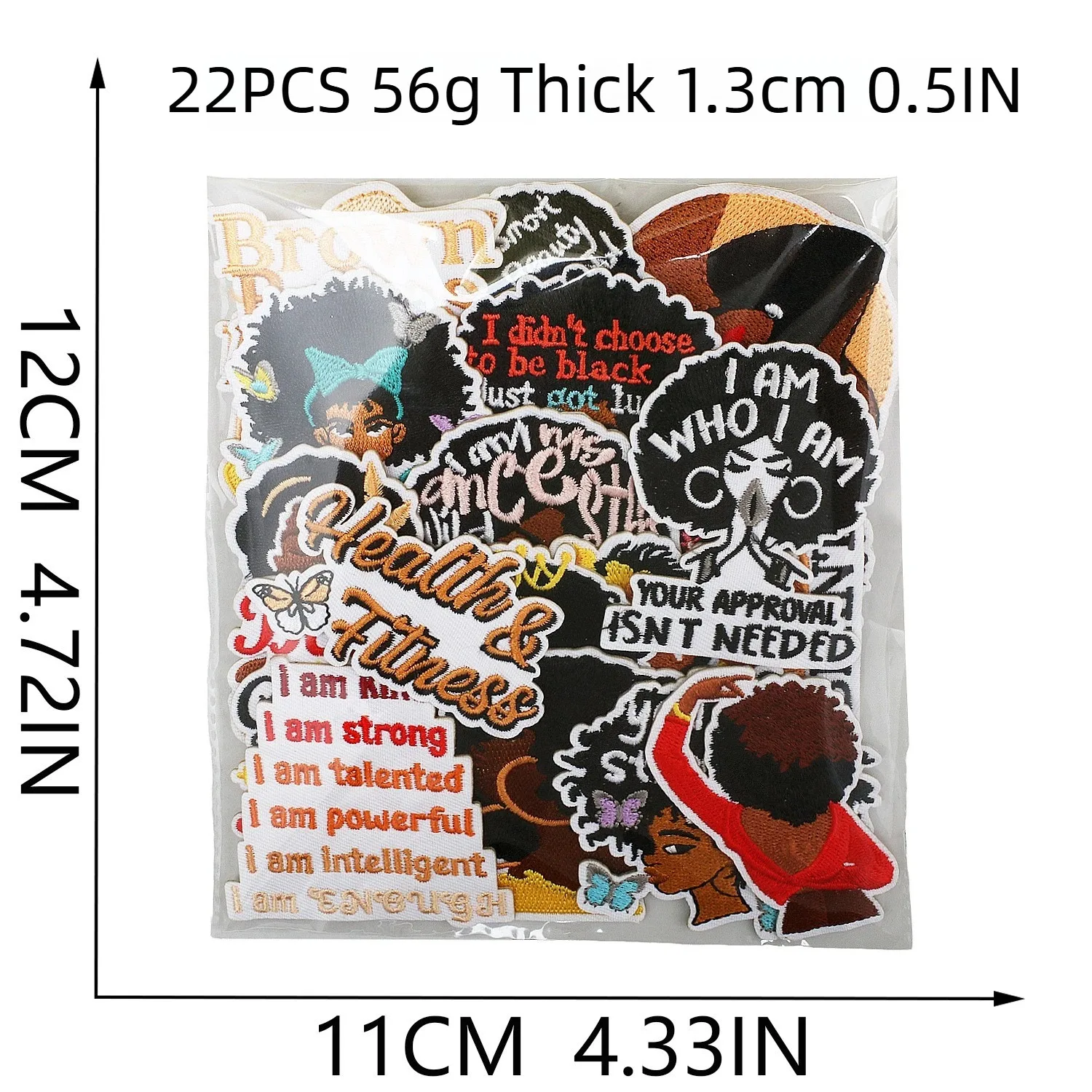 1/5PCS Cartoon Black Embroider - Sewing Label ulasan dan harga