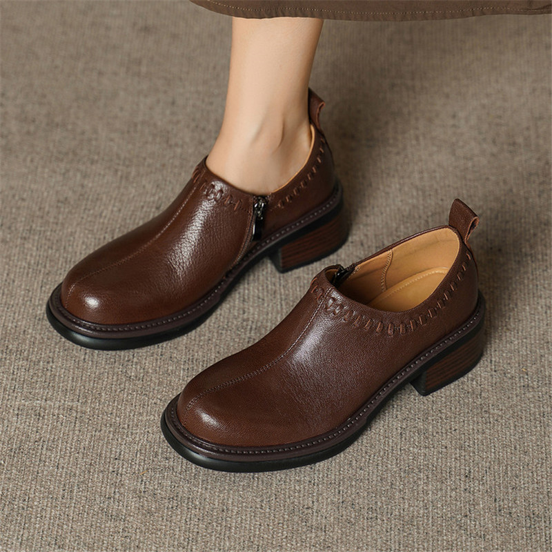 New Spring Autumn Genuine Leat - Sewing Zipper ulasan dan harga