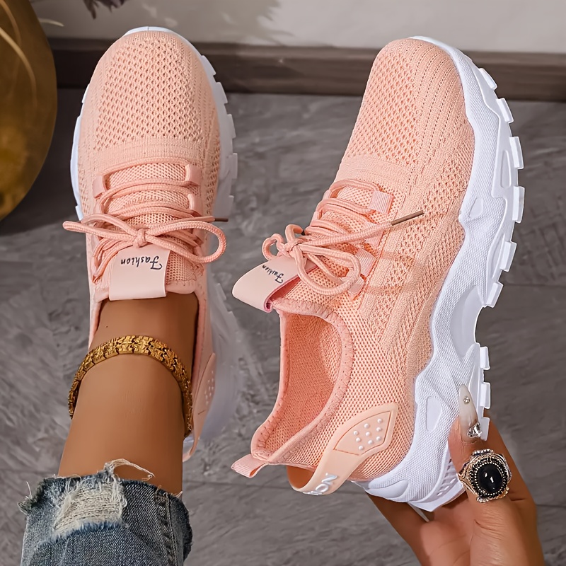 Breathable Knit Sneakers Fashi - Sewing Cloth ulasan dan harga