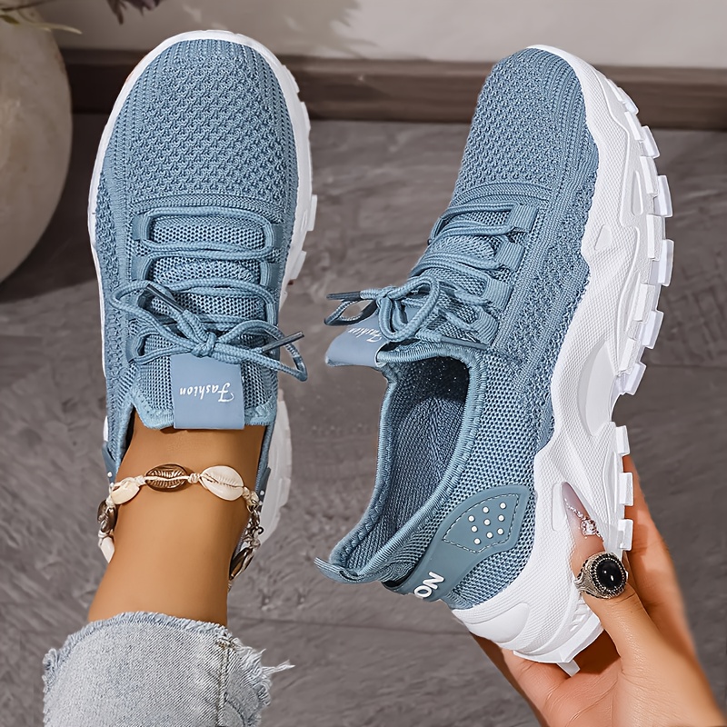 Breathable Knit Sneakers Fashi - Sewing Cloth ulasan dan harga