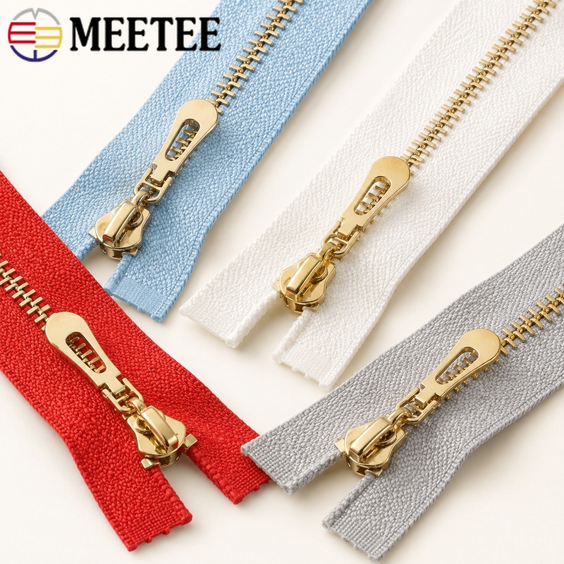 5Pcs 3# 40/60/70cm Metal Open- - Sewing Front Zipper ulasan dan harga
