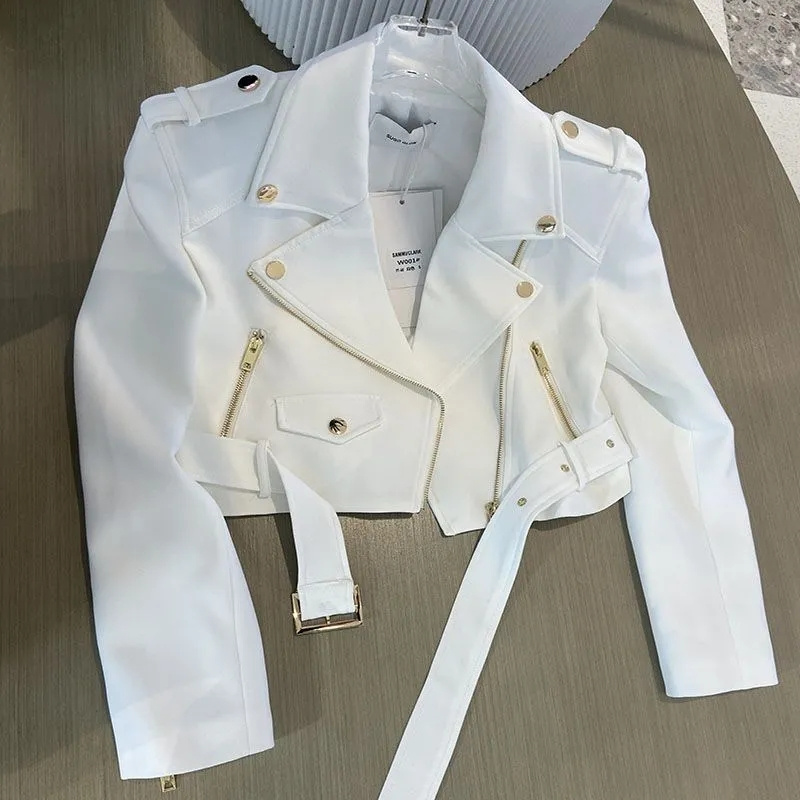 Korean Ladies Fashion Short Ja - Sewing Zipper ulasan dan harga