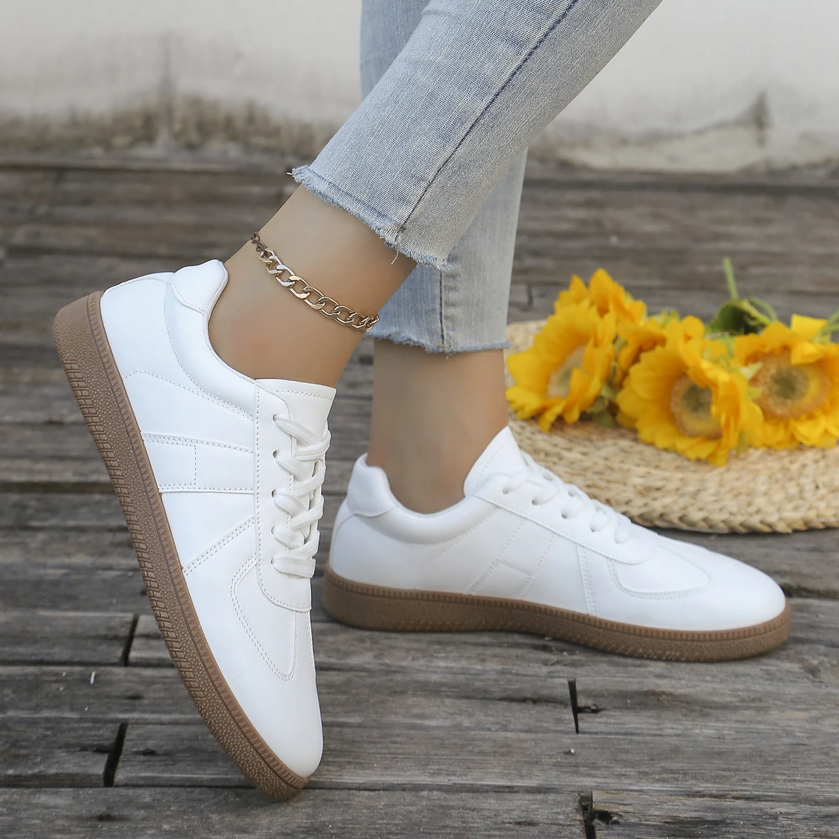 Ladies' casual white sports sh - Sewing Cloth ulasan dan harga