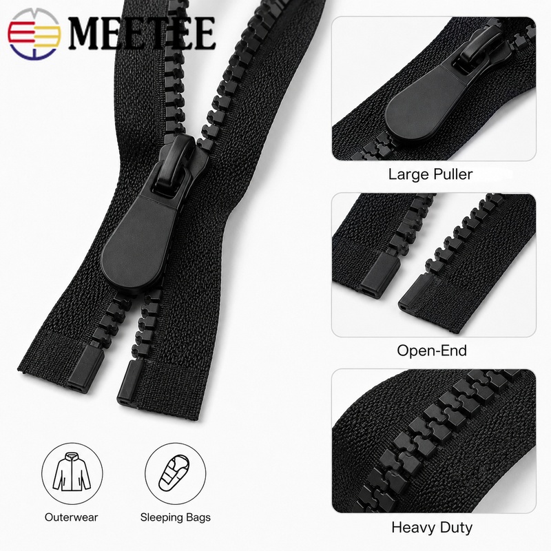 2Pcs 8#/15# 70-120cm Resin Zip - Sewing Front Zipper ulasan dan harga