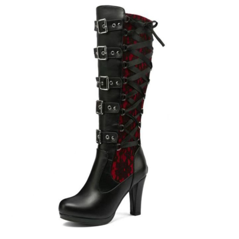 Punk Gothic Style Women's Knee - Sewing Cloth ulasan dan harga