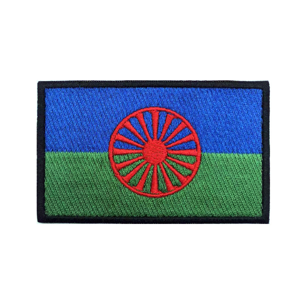 Rom Gypsy Flag Of The Romani   - Velcro Sew On ulasan dan harga