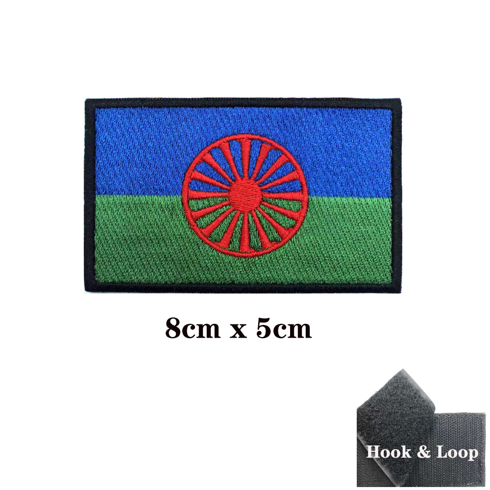 Rom Gypsy Flag Of The Romani   - Velcro Sew On ulasan dan harga