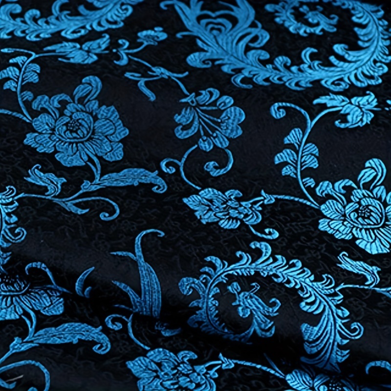 3D Blue Phoenix Tail Brocade F - Sewing Cloth ulasan dan harga