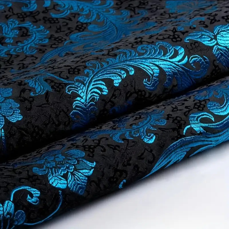 3D Blue Phoenix Tail Brocade F - Sewing Cloth ulasan dan harga