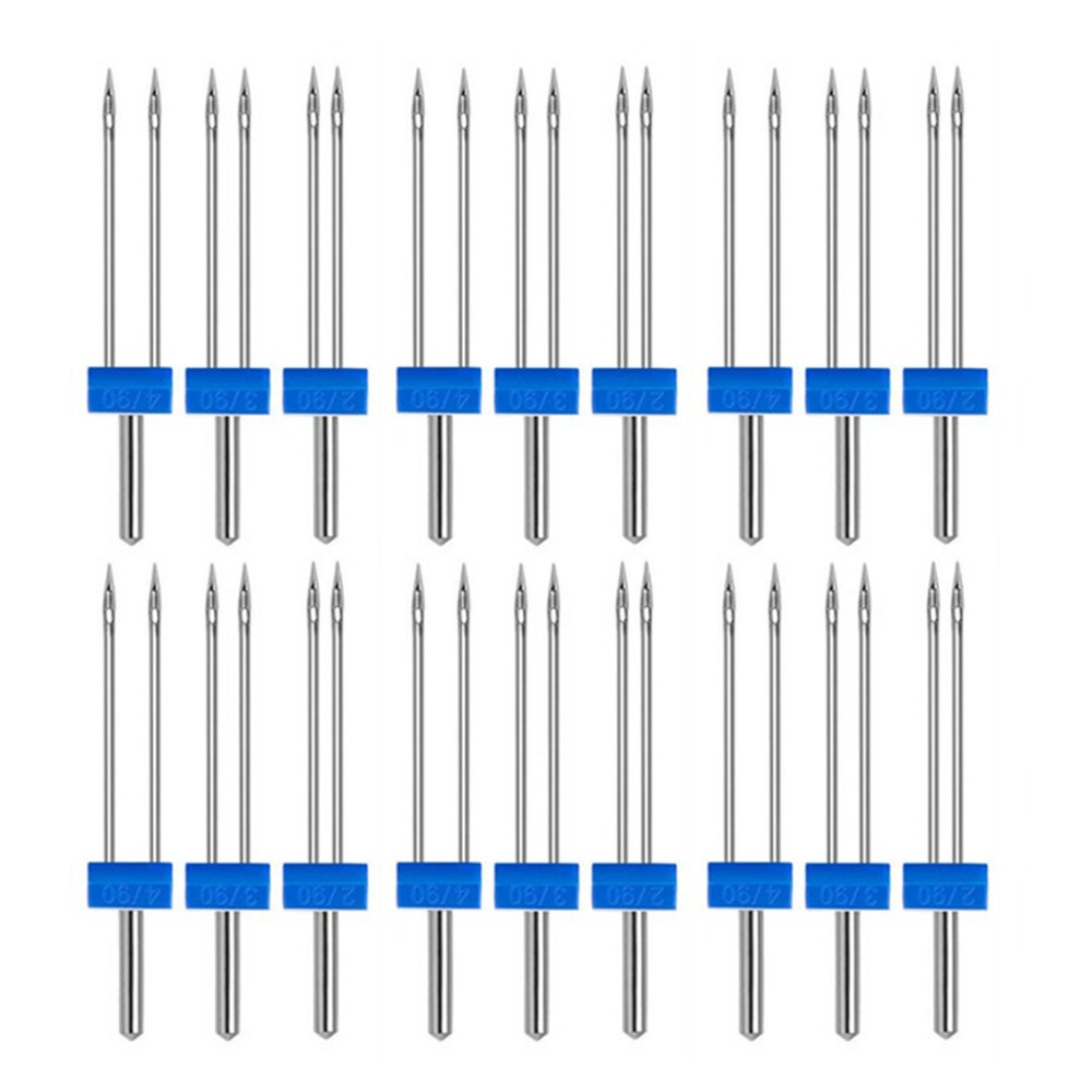 18pcs Stainless Steel Sewing M - Twin Needle Stretch ulasan dan harga