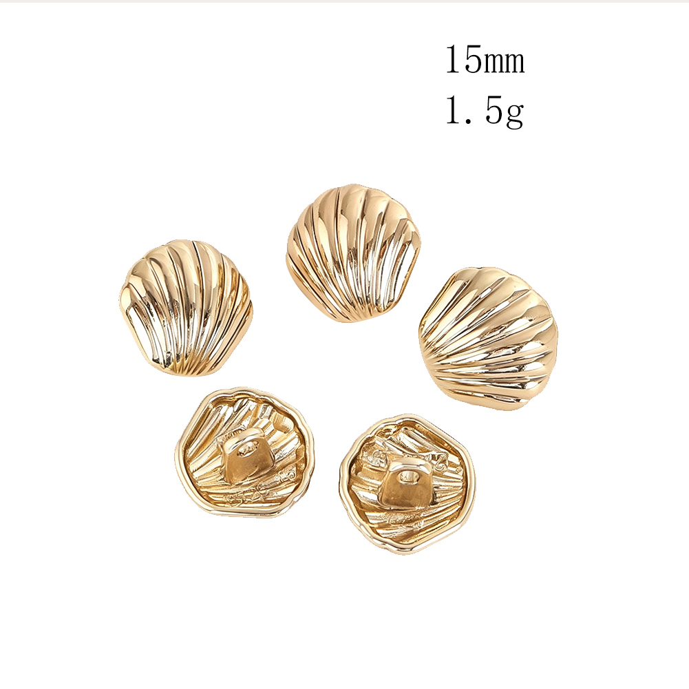 Shell Shape Metal Shank Button - Sewing Jackets ulasan dan harga