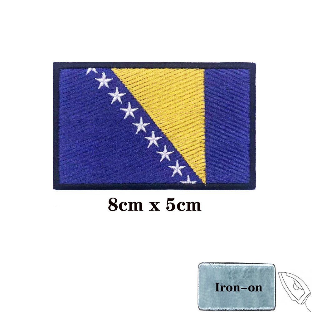 1PC Flag of Bosnia and Herzego - Velcro Sew On ulasan dan harga