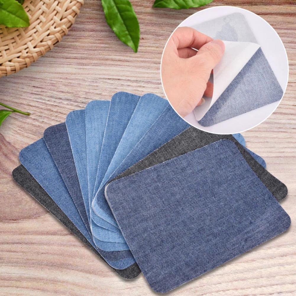 20Pcs Denim Cut Piece Iron On  - Velcro Sew On ulasan dan harga