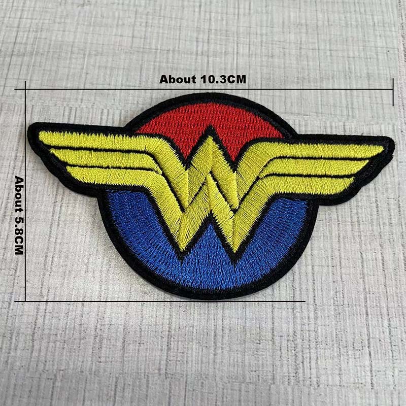 W Alphabet Letter Embroidered  - Velcro Sew On ulasan dan harga