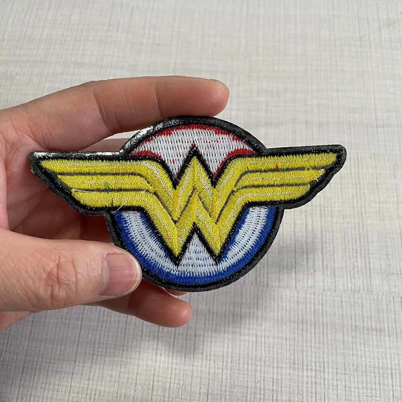W Alphabet Letter Embroidered  - Velcro Sew On ulasan dan harga