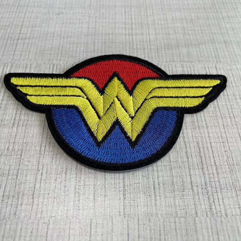W Alphabet Letter Embroidered  - Velcro Sew On ulasan dan harga