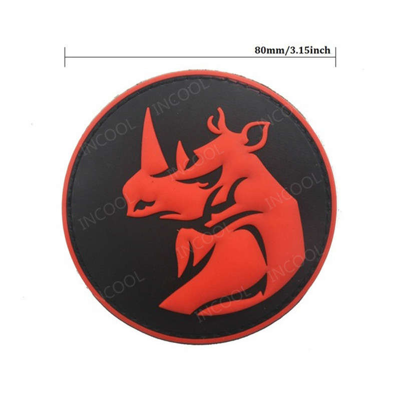 Rhino Head PVC Patch Tactical  - Velcro Sew On ulasan dan harga