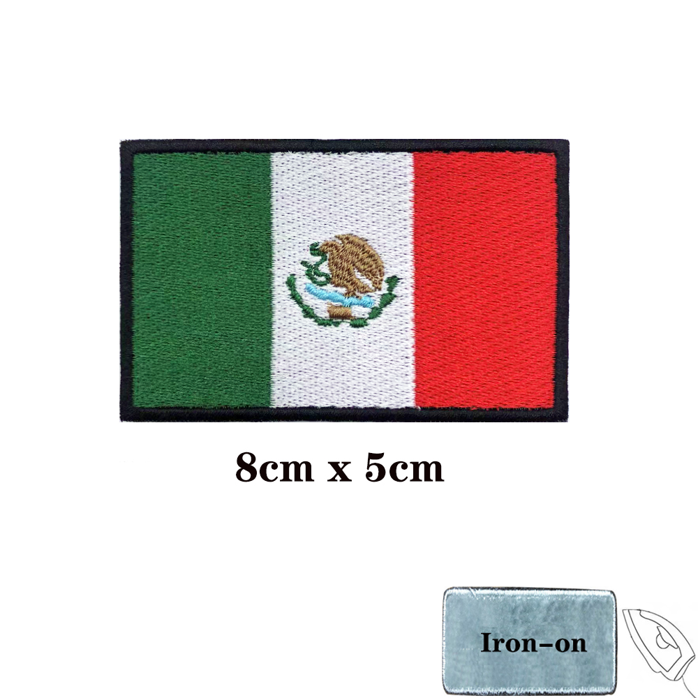 Mexican flag Mexico Patches Ar - Velcro Sew On ulasan dan harga