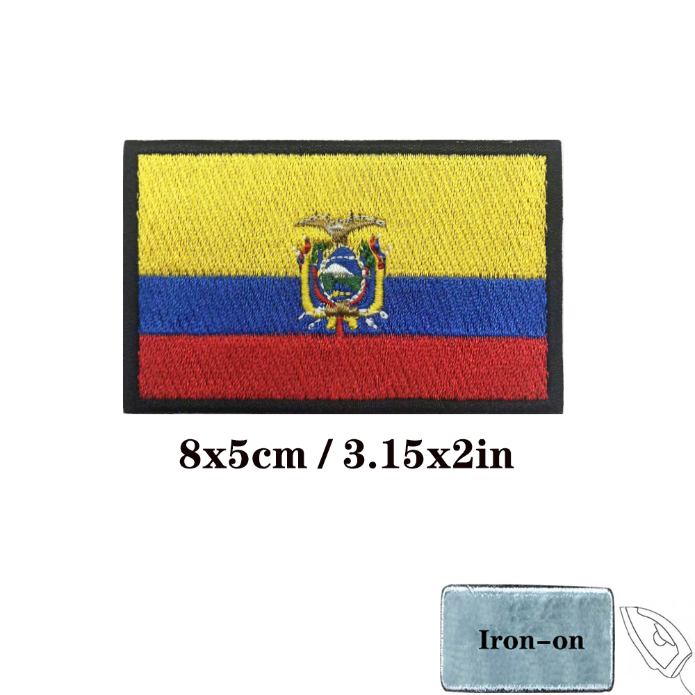 1PC Ecuadorian flag Ecuador Pa - Velcro Sew On ulasan dan harga