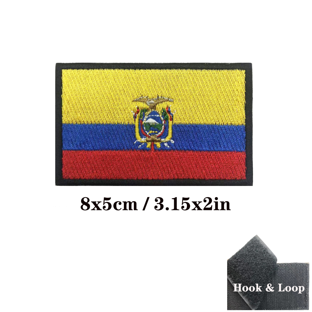 1PC Ecuadorian flag Ecuador Pa - Velcro Sew On ulasan dan harga